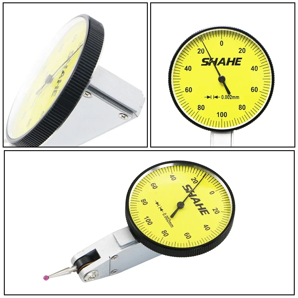 0-0.2 mm 0.002 mm Dial Test Indicator Red Jewel Dial Gauge Indicator Tool Measurement Instruments dial indicator gauge dial indicator