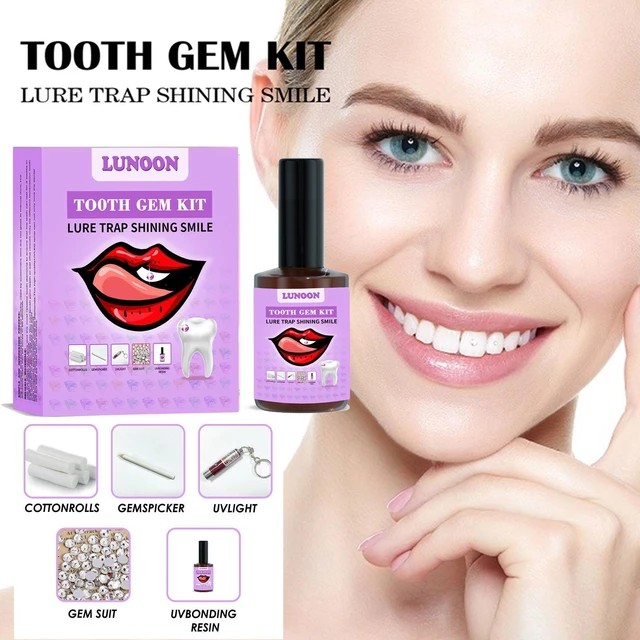 Professional DIY Tooth Gem Kit with Curing Light and Glue Tooth Jewelry Gems  Kit