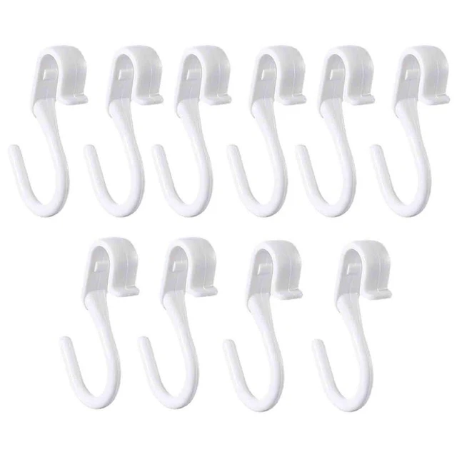 100pcs S Hooks Hanging Mini Plastic White S Shaped Utensils