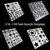1/16 1/18 Big Scale Military Tank Vehicle Model Symbol Mark Logo Stainless Stencils Template 1