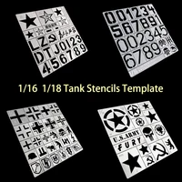 1/16 1/18 Big Scale Military Tank Vehicle Model Symbol Mark Logo Stainless Stencils Template 1