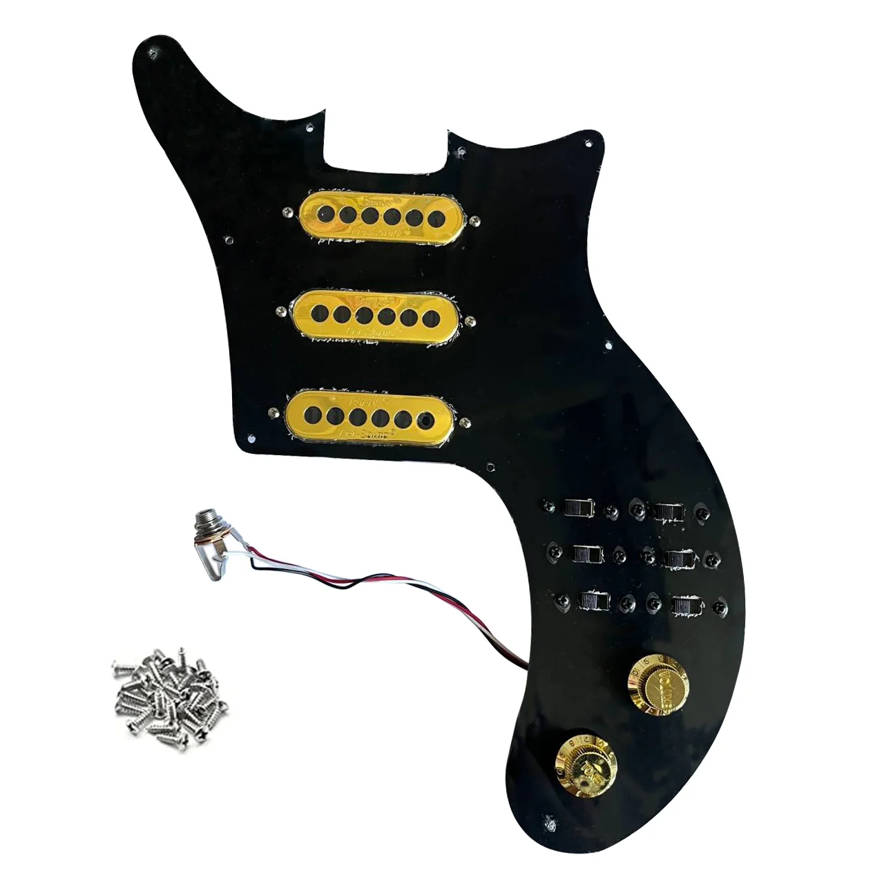 

Upgrade Prewired Pickguard Loaded SSS Single Coil Pickups Welding Harness Set Replacement for Brian May Red Special Guitar Parts