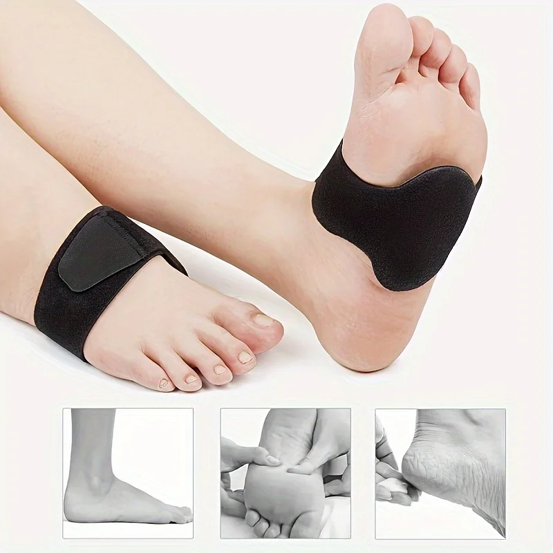 2PC Arch Foot Pads Foot Center Shock Absorption With Hole Arch Support Breathable Hole Foot Pads Flat Foot Adjustment Tool