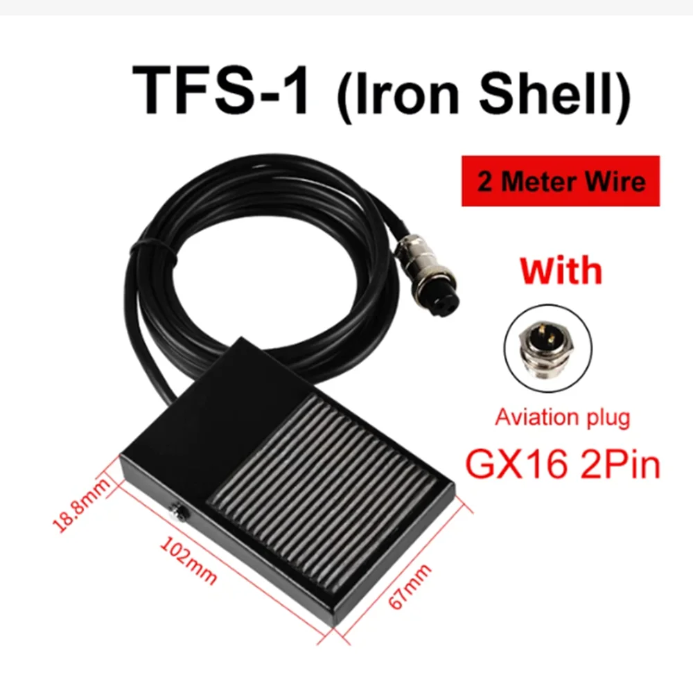 2/3Pin Momentary Welding Positioner Foot Pedal Switch Welding Machine Power Controller Electric Metal TFS Nonslip 2