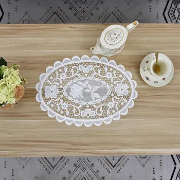 NEW Lace cotton flower embroidery Table flag Runner cloth cover tablecloth Christmas Wedding Table decoration and accessories