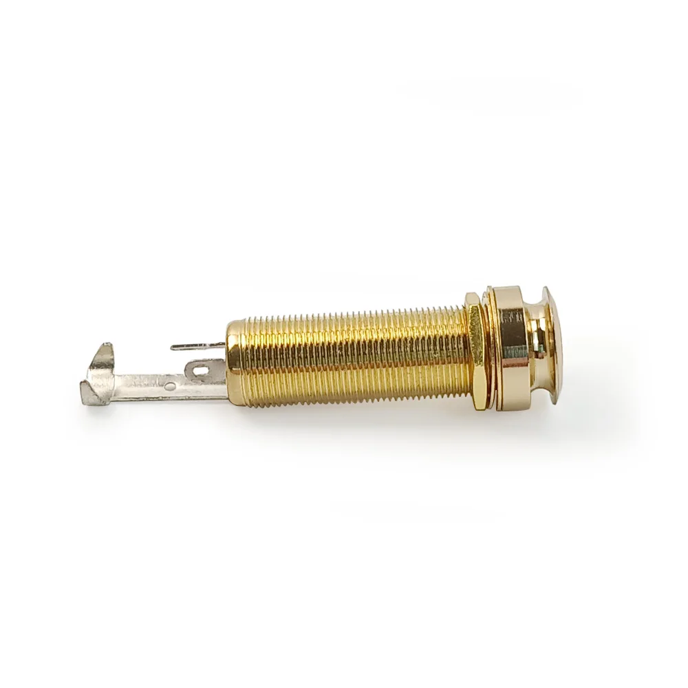 Gitarrenanschluss Stereo 1/4 Zoll Ausgangsbuchsen Zubehör Geräuschdämpfender Messing-Ausgangsanschluss 6,35mm Stereo-Gitarrenanschluss – Detail 4