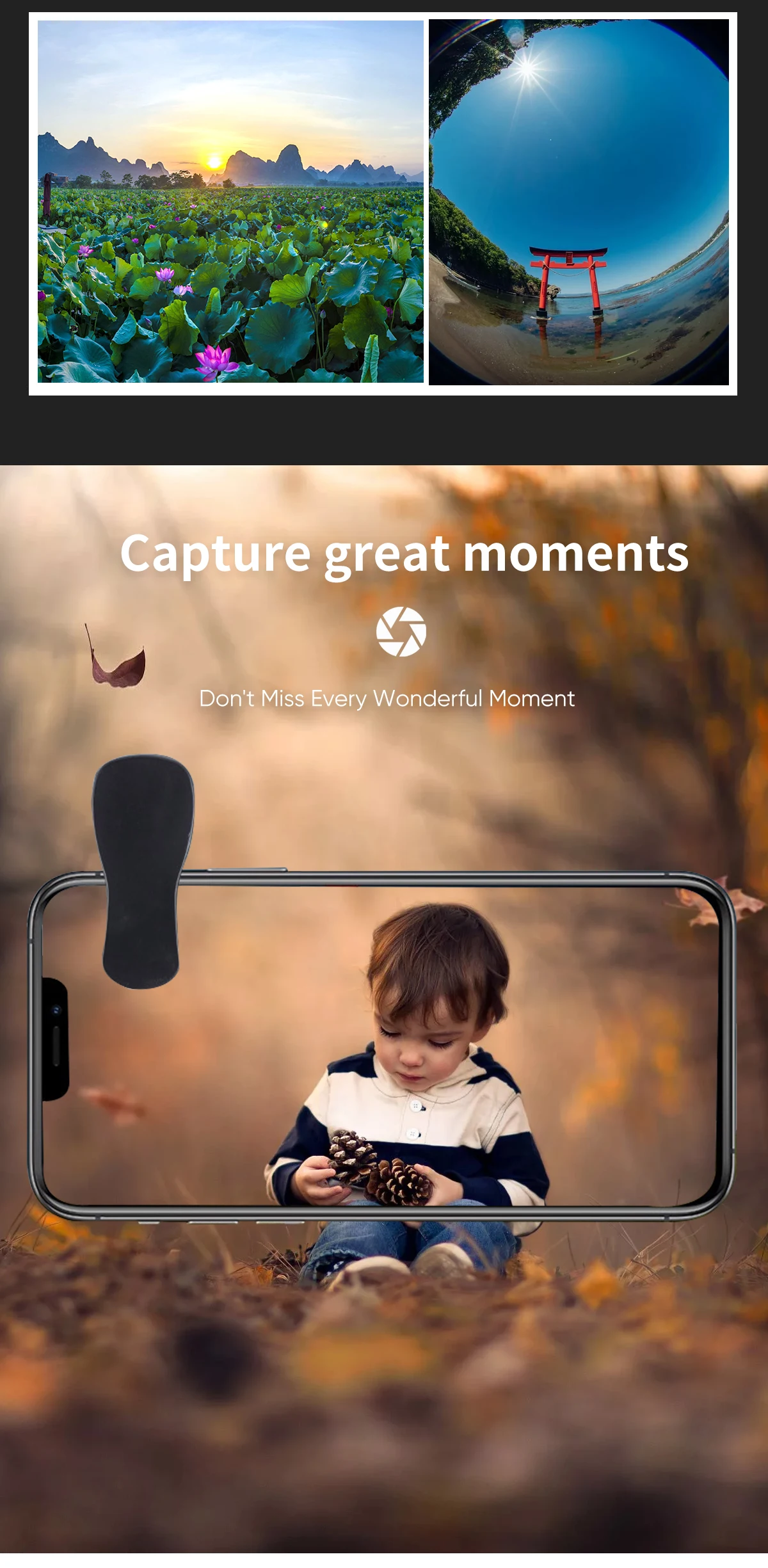 de téléphone portable en filtre lentilles pour tous les smartphones