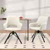 Leather Dining Chairs Upholstered Dining Chair with High Back Armrest Modern Dining Chairs Swivel Chairs for Living Room, 1