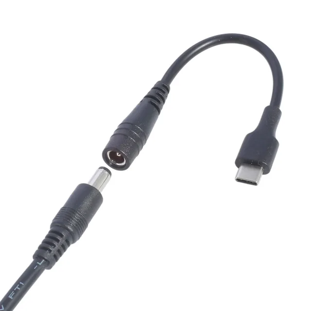 Adattatore Di Alimentazione Da DC 5,5x2,1 Mm Femmina A Micro USB Maschio - Cavo Di Ricarica 16,5 Cm, Nero - 4