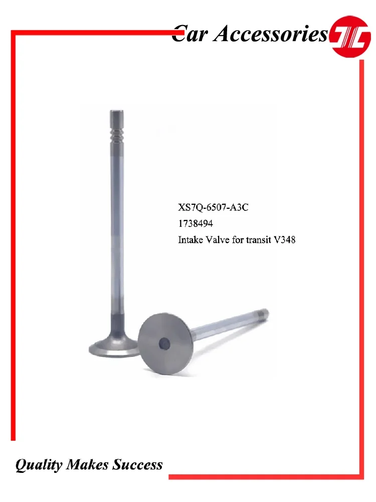 Genuine 8pcs Exhaust Valve 2S7Q 6505 A3C,1594988 Intake Valve XS7Q-6507-A3C,1738494 For Ford Transit V348 Engine Parts