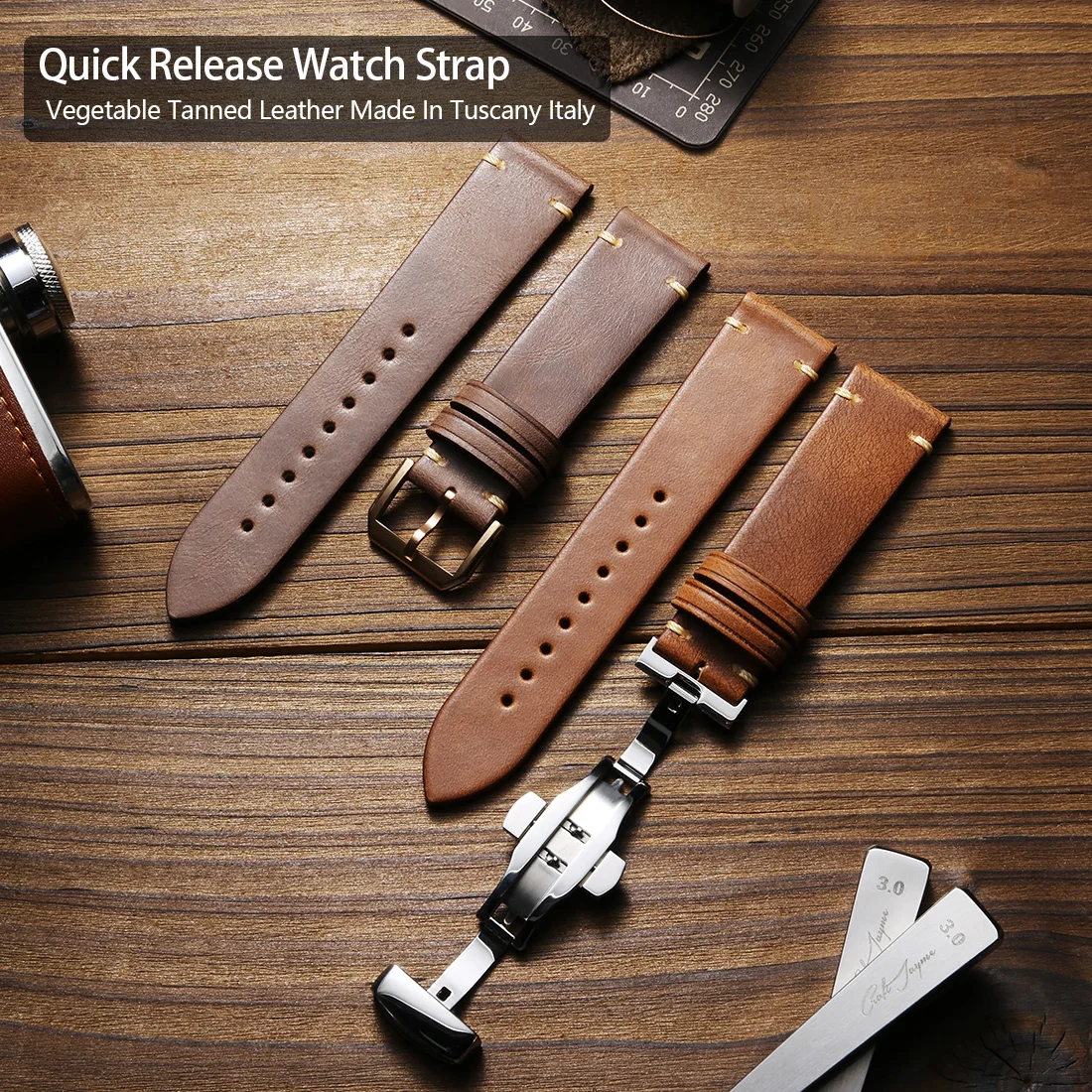 Premium Handmade Leather Smartwatch Band Strap - Elegant and Versatile Bracelet