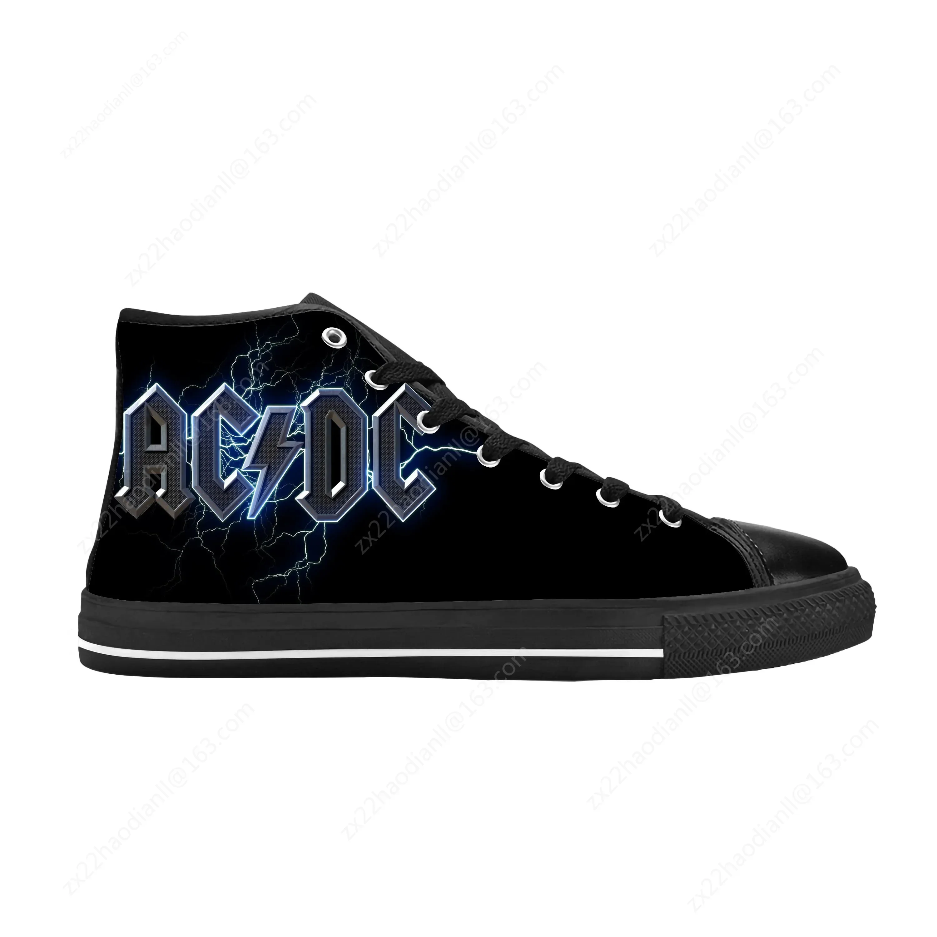 Hot Dcs Hard Blues Heavy Metal Rock Band Ac Acdcs Casual Cloth Shoes High Top Comfortable Breathable 3D Print Men Women Sneakers 2