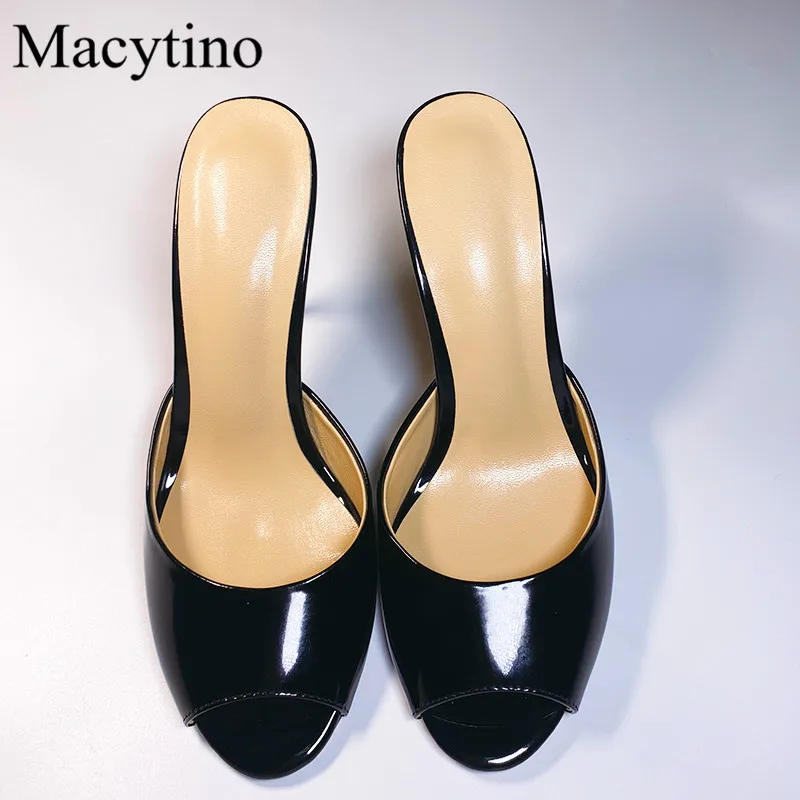 Open Toe Design Ladies High Heel Slippers Round Toe Stiletto High Heel Slippers Fashion Party High Heel Slippers
