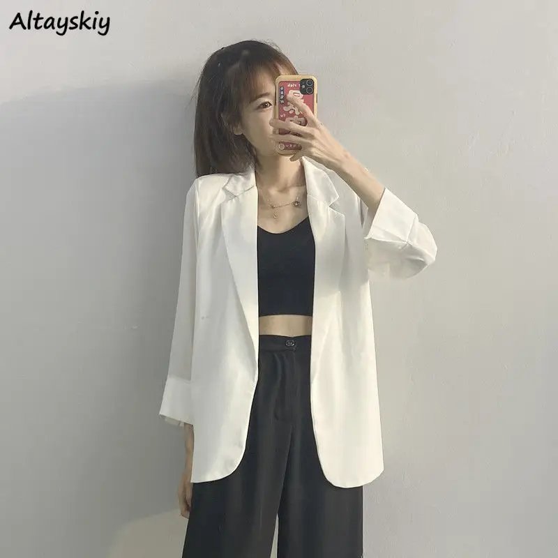 Blazers Women Lightweight Femme Simple 