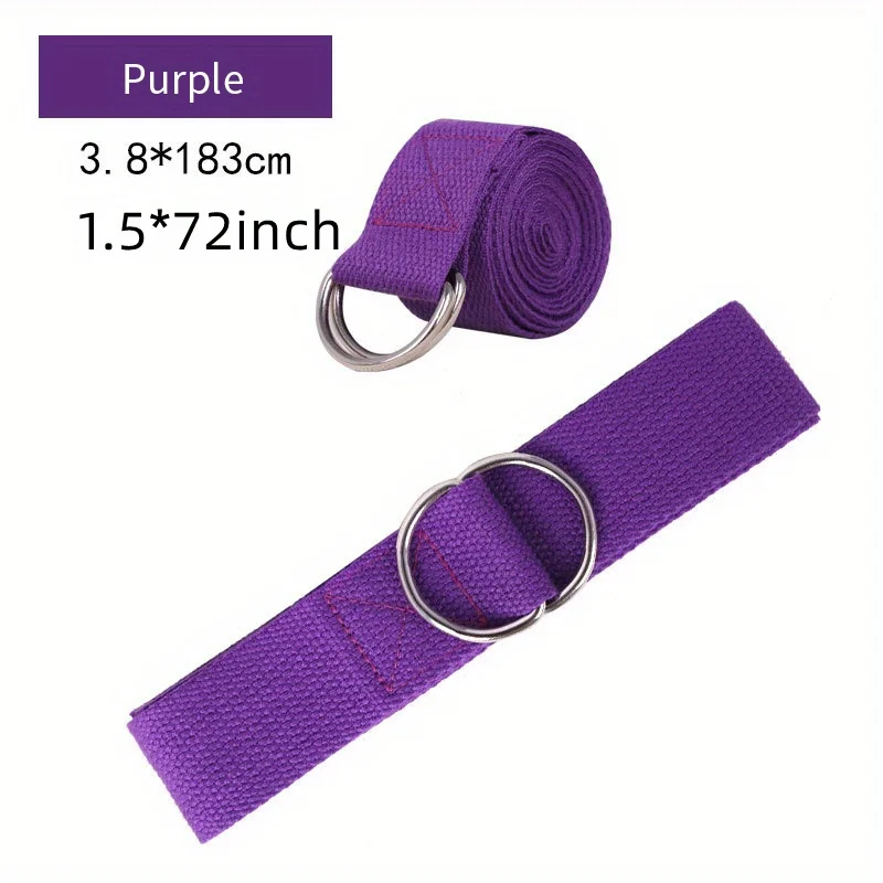 Durable Cotton Yoga Strap Metal D Ring