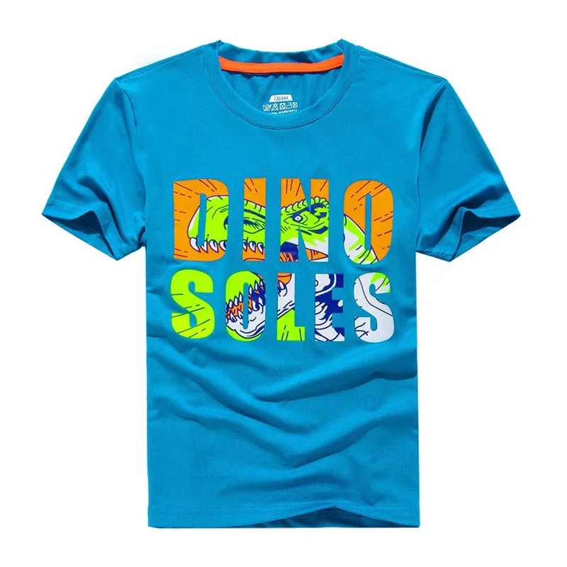 Children Summer Clothing Letters Pattern Boys Girls Short Sleeve Quick Drying T-shirt for Kids Outwear Sports Running Top-tee