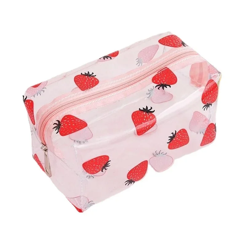 Kawaii transparente Feder mäppchen große Kapazität wasserdichte Stift box für Mädchen Kosmetik tasche Briefpapier Büro Schul bedarf