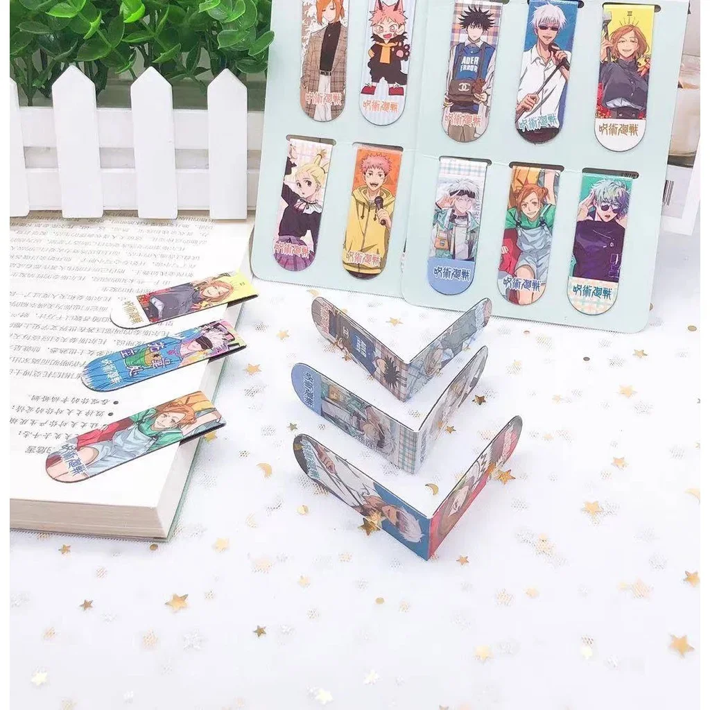 6Pcs/Set Anime Magnet Magnetic Bookmarks Markers Page Clips kids gift