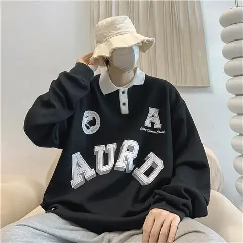 thumbnail image 1 of Camiseta polo para hombre holgada estampada japonesa, sudaderas originales de lujo de 2024 con ropa para hombre al por mayor, 1 of 5
