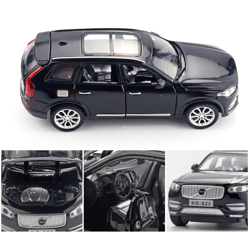 1/32 XC90 Alloy Car Model Diecast Toy High Simulation Metal 6 Door Opened Sound And Light Pull Back Vehicle Collection For Child images - 6