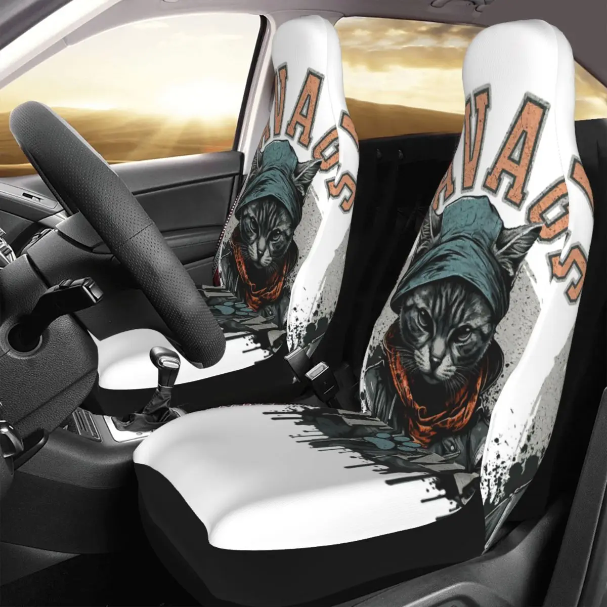 

Savage Cat Mom Car Seat Cover Custom Printing Universal Front Protector Accessories Cushion Set