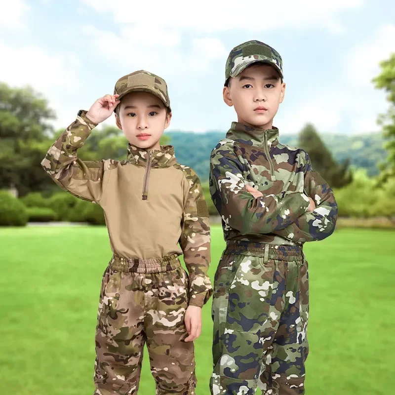 

Military Kindergarten Suit Primary Training School Summer Frog Clothes Camouflage Camp Children's