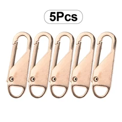 Universal Metal Zipper Pull Replacement Kit - 5-Piece Set - 5PCS (Gold)