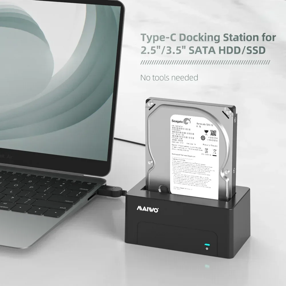 MAIWO Hard Drive Docking Station USB 3.1 to SATA HDD Docking Station for 2.5/3.5 inch SSD Disk Case HDD Box Dock Enclosure