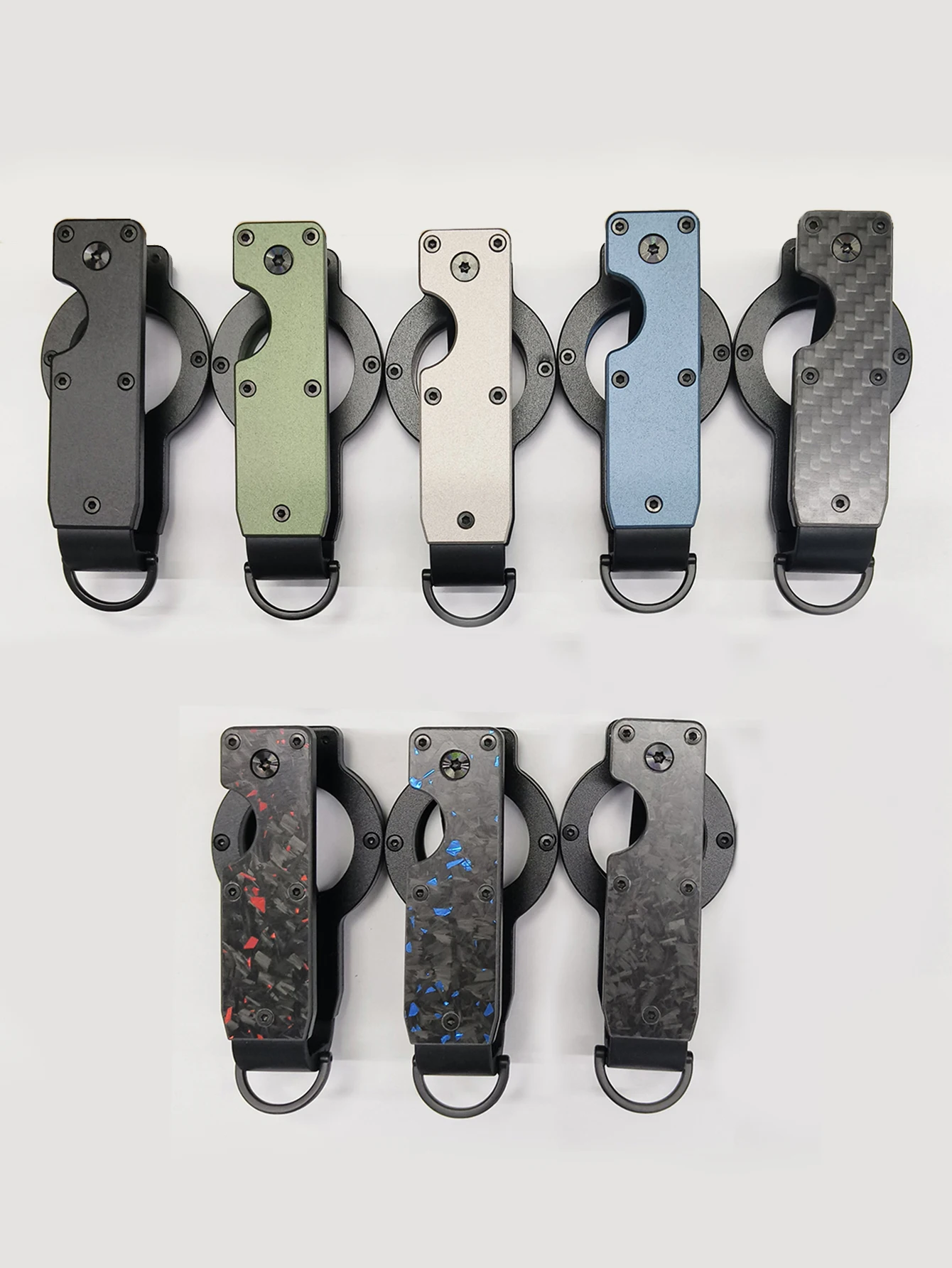 Key Organizer For Men Compact Metallic Key Holder Minimalist Innovative Keyholder For Airtag Holder Keychain Secures 2-5 Keys