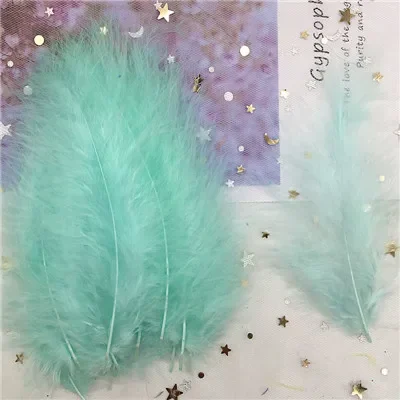 Turkey Marabou Feathers for DIY Jewelry and Craft Decor, 50pcs, 4-6 Inches