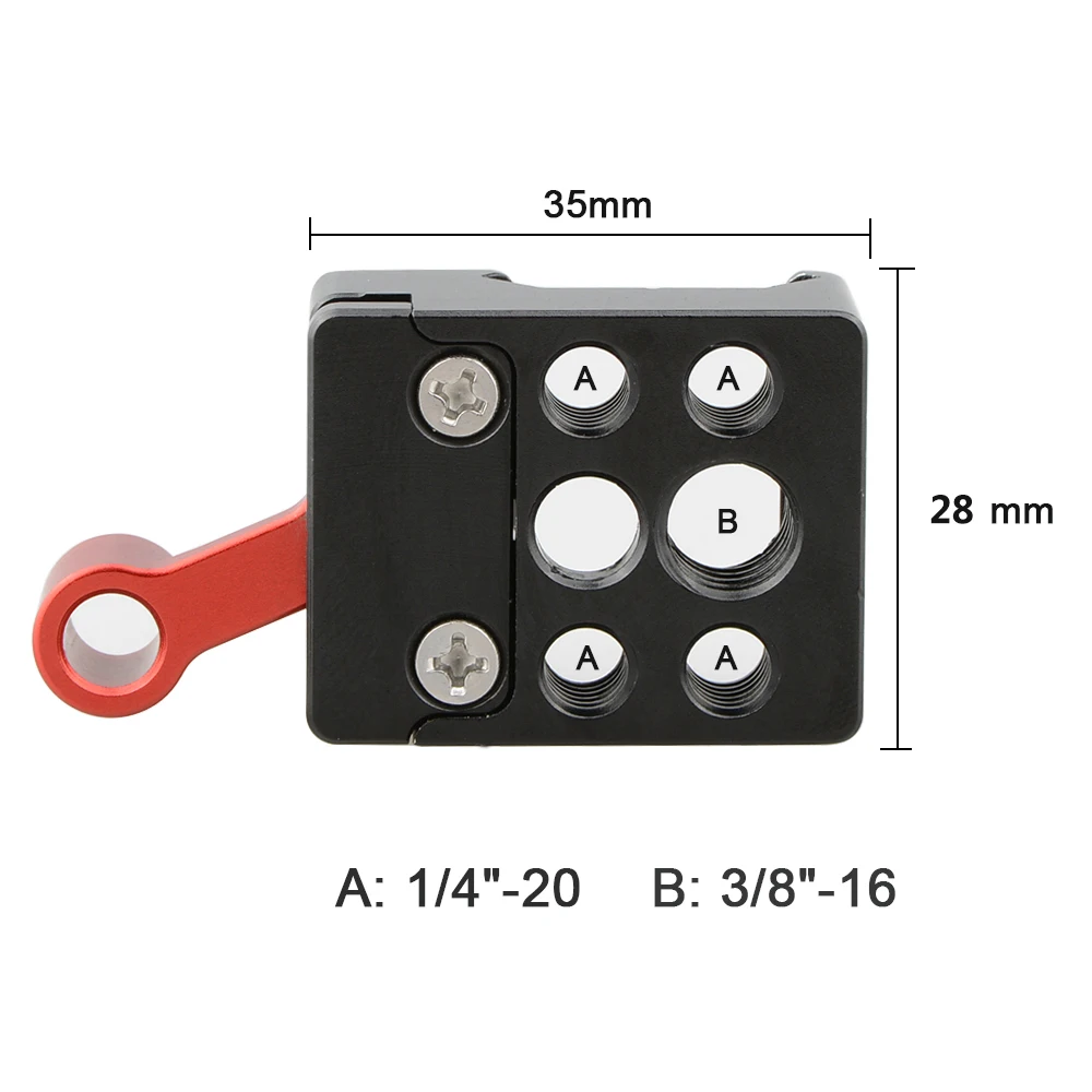 CAMVATE Universal SSD Holder Adjustable Hard Drive Clamp With 1/4-20  Mounting Points For Width Range 35mm ~ 80mm