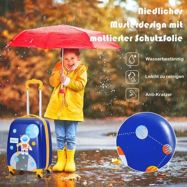 Ensemble de bagages pour enfants en 2 pièces avec poignées extensibles pour enfants 1