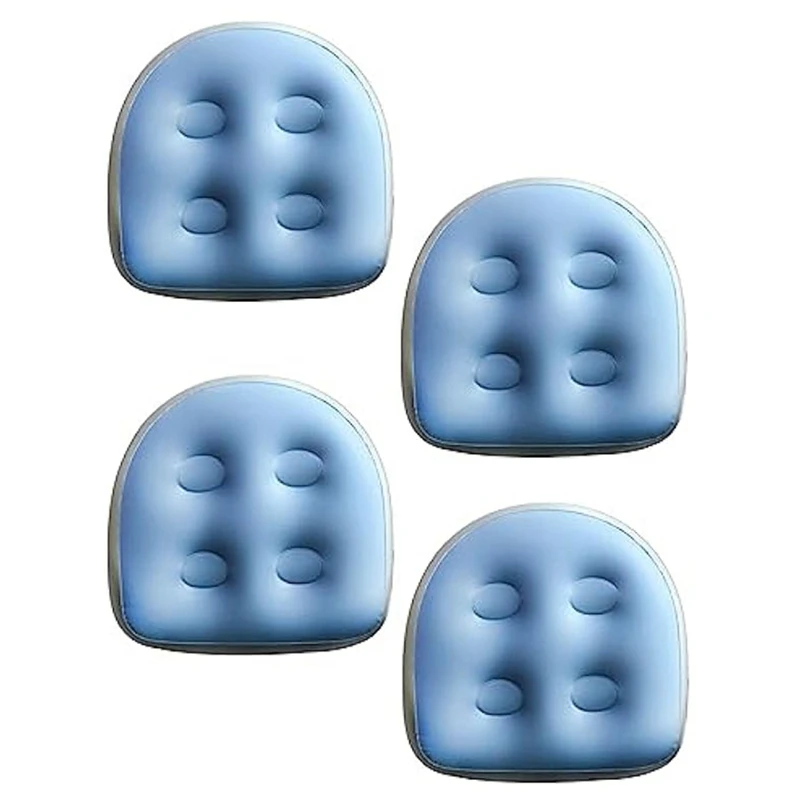 

4 Piece Spa And Hot Tub Booster, Pool Bathtub Seat Inflatable Cushion, Blue Spa Waterproof Back Pad,Soft Spa Cushion Massage Mat