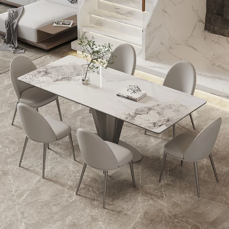 

Center Luxury Dining Table Set Italian Decoration Hotel Snack Dining Table Restaurant Luxury Mesas De Comedor Home Furniture