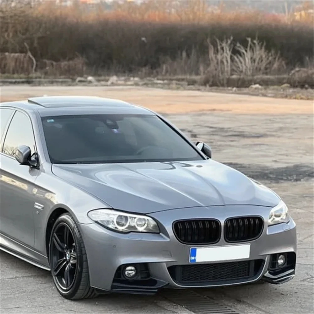 BMW F10 F11 M 스포츠 5 시리즈 520i 530i 2011-2017용 프론트 범퍼 립 스플리터 스포일러 사이드 커버 스플리터 1쌍