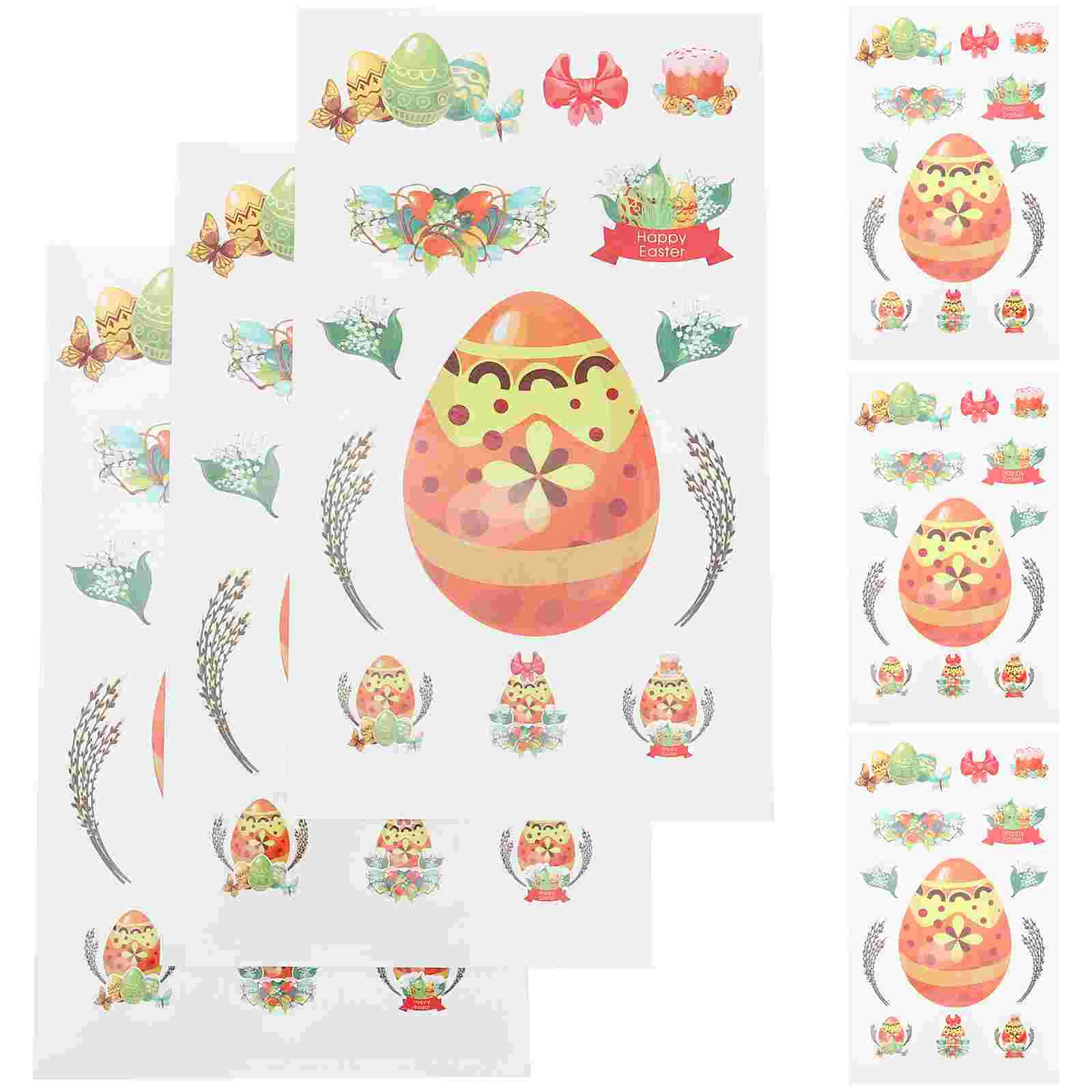 

10 Sheets Easter Decorative Decals Eggs Birthday Party Candy Kitchen