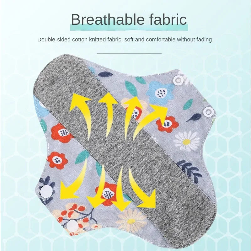 Graphene Cotton Antibacterial Menstrual Pad Washable Sanitary Napkins Reusable Leak Proof Underwear Pad Cloth Menstrual Gaskets 3