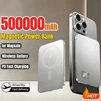 Ultra Thin Wireless Power Bank 500000mAh Magnetic Portable PD22.5W Fast Charging External Battery for Magsafe for iPhone Samsung