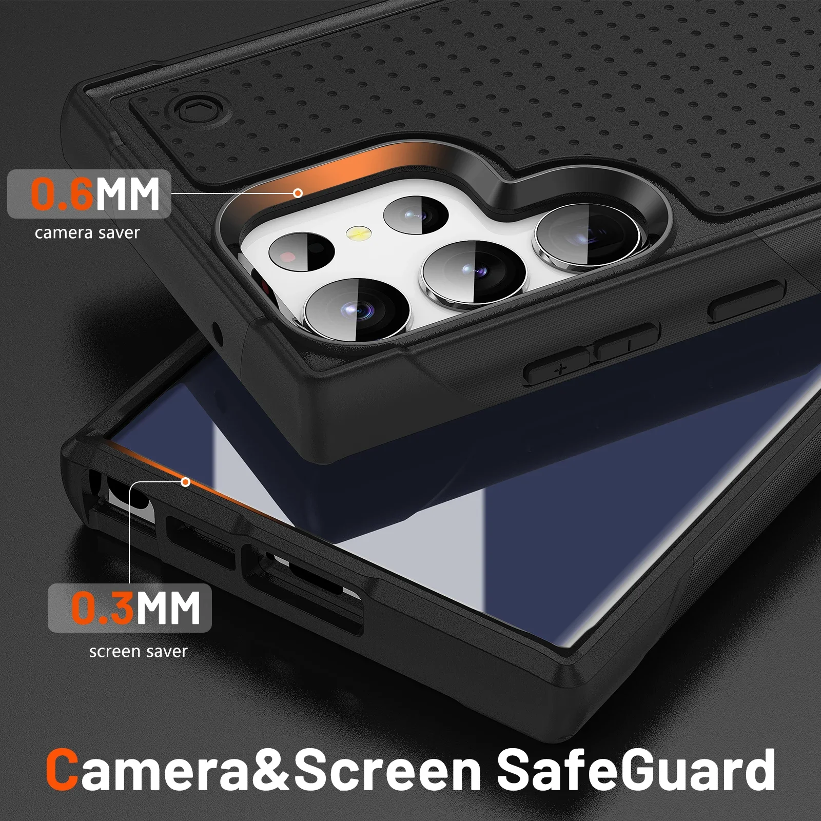 Hybrid Rugged Armor Shockproof Case with TPU Frame and Hard Plastic Back Cover