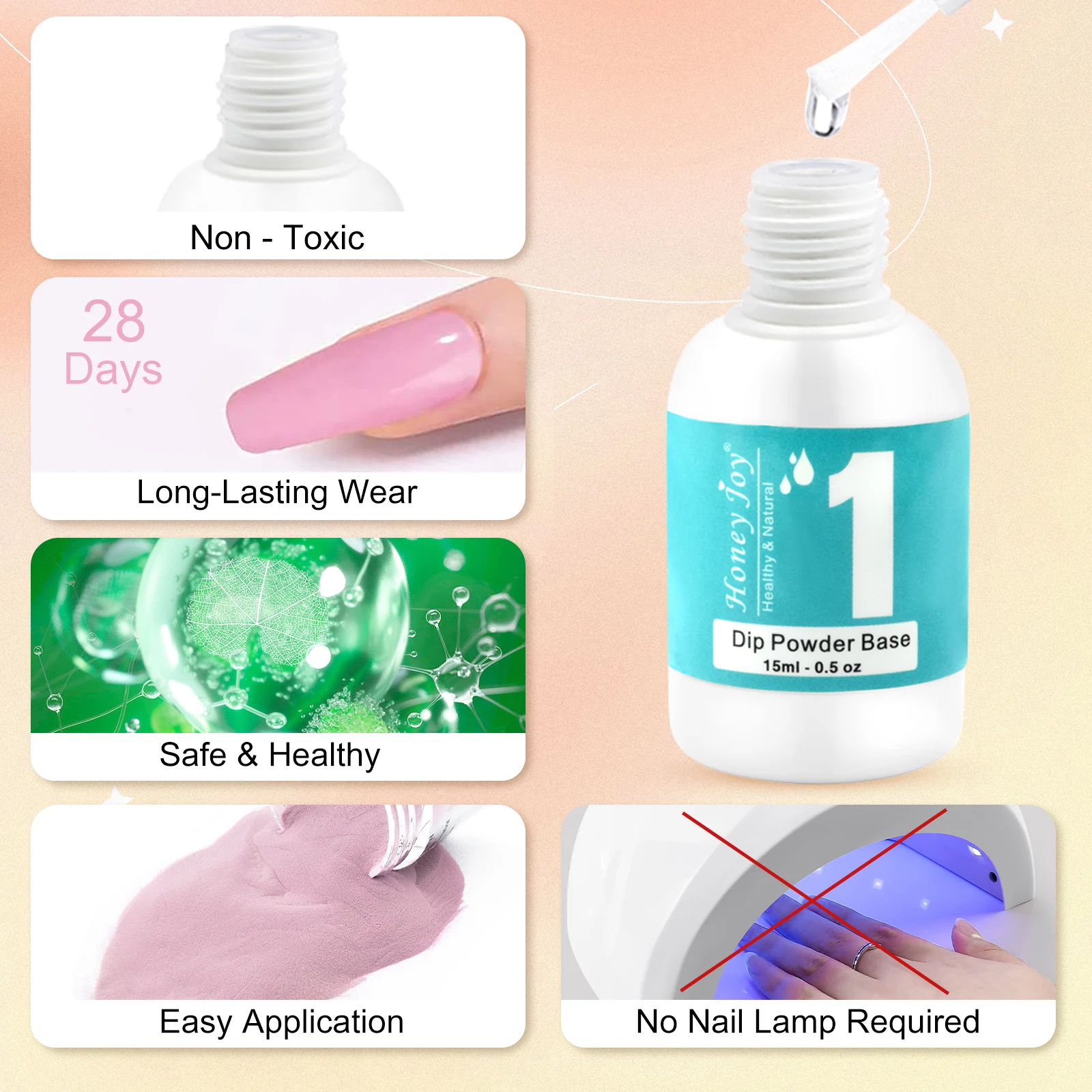Nail Primer Nail Dehydrator 15ml Dipping Powder System Liquid Set Gel Base Top Activator Brush Saver No Lamp Cure Dip Powder Nails Natural Dry