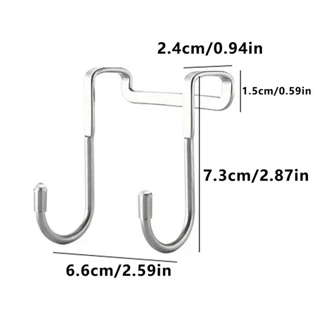 Description Picture 2 of itemMultifunctional S-shaped Hook 304 Stainless Steel Kitchen Bathroom Cabinet Door Back Storage Coat Rack Free Stamping Double