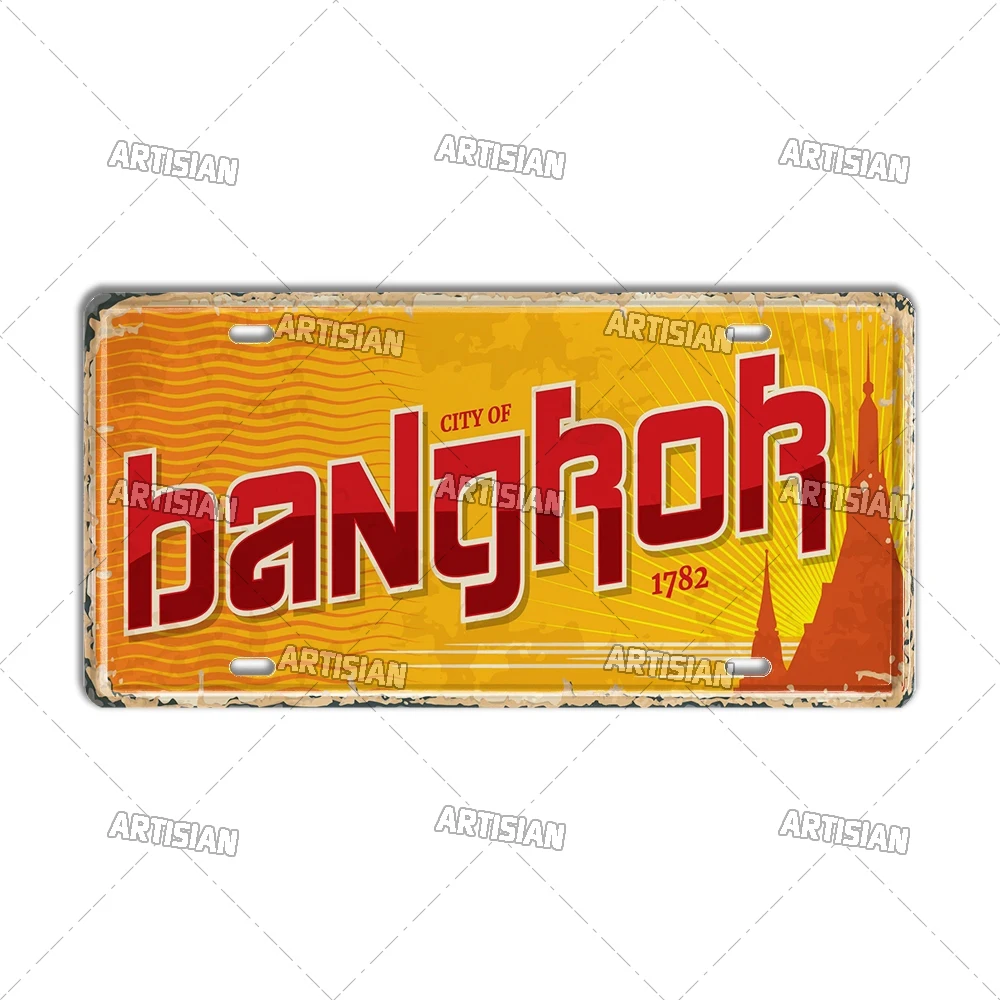 Plaque Murale Métal Vietnam – Drapeau Du Pays – Style Vintage – 30,5 X 15,2 Cm – Décoration Pub, Café, Cadeau Voyage