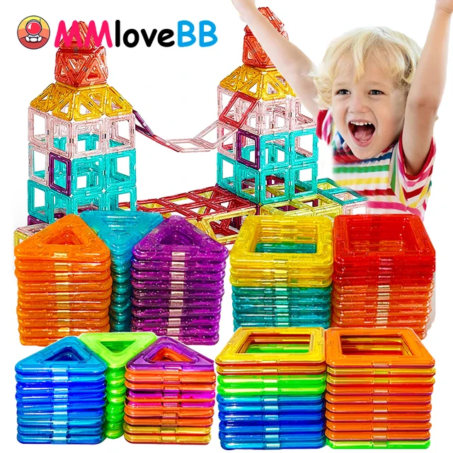 Magnetic Building Blocks Big Size and Mini Size DIY Magnets Toys for Kids Designer Construction Set Gifts for Children Toys 1