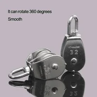 M15 & M20 & M25 & M32 304# Stainless Steel 360 Degree Rotation Single Wheel Pulley and Double Pulley Swivel 2