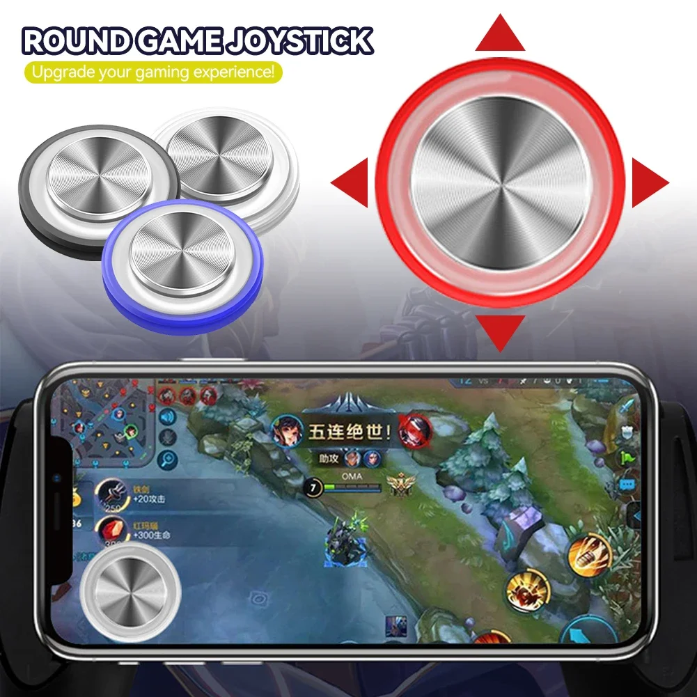 360D Control Round Game Joystick Suction Metal Gaming Controller for Mobile Phone Rocker Tablet Android