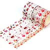 1PC. 10M Decor Cute Flower Hearts Lips Paper Valentine Washi Tape for Scrapbooking Journaling Material Masking Tape Stationery 4