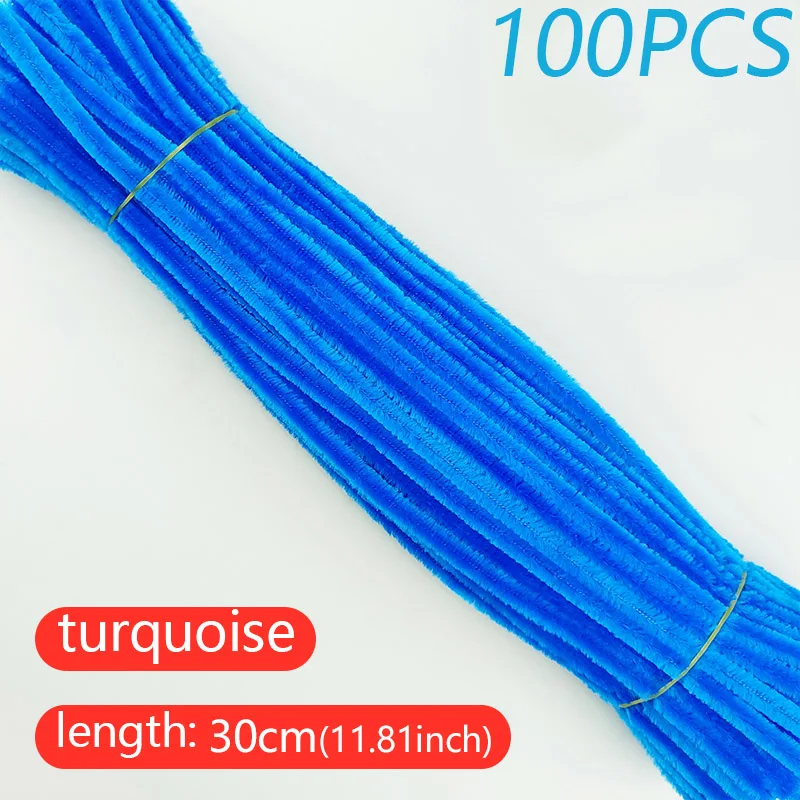 100PCS Vibrant DIY Twisted Wool Craft Sticks for Creative Art Projects