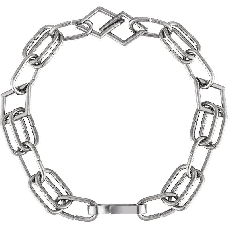 Original design pentagram retro niche men's rough chain necklace