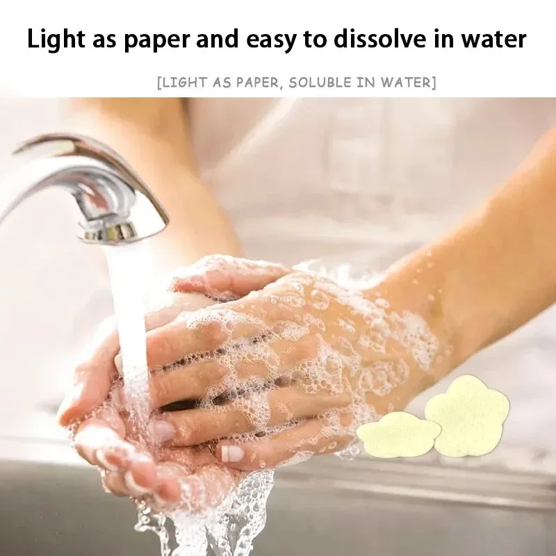 100 pcs/box Portable Disposable Soap Paper Bath Hand Washing Mini Flower Travel Scented Petal Handwashing