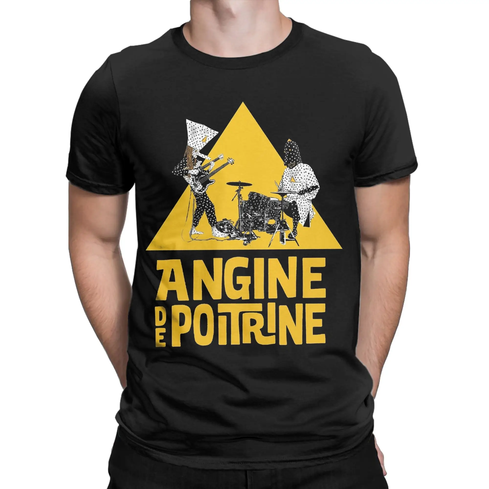 Angine de Poitrine T-Shirts für Herren, Hipster-Baumwoll-T-Shirts, O-Ausschnitt, kurzärmelige T-Shirts, 6XL-Kleidung